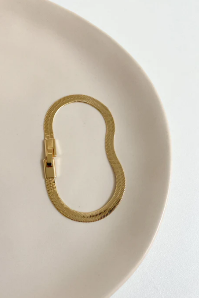 PULSEIRA FITA 5MM COM FECHO QUADRADO DOURADO