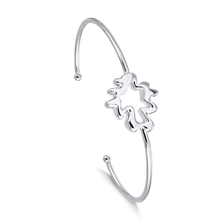 Bracelete aberto com formato splash.
