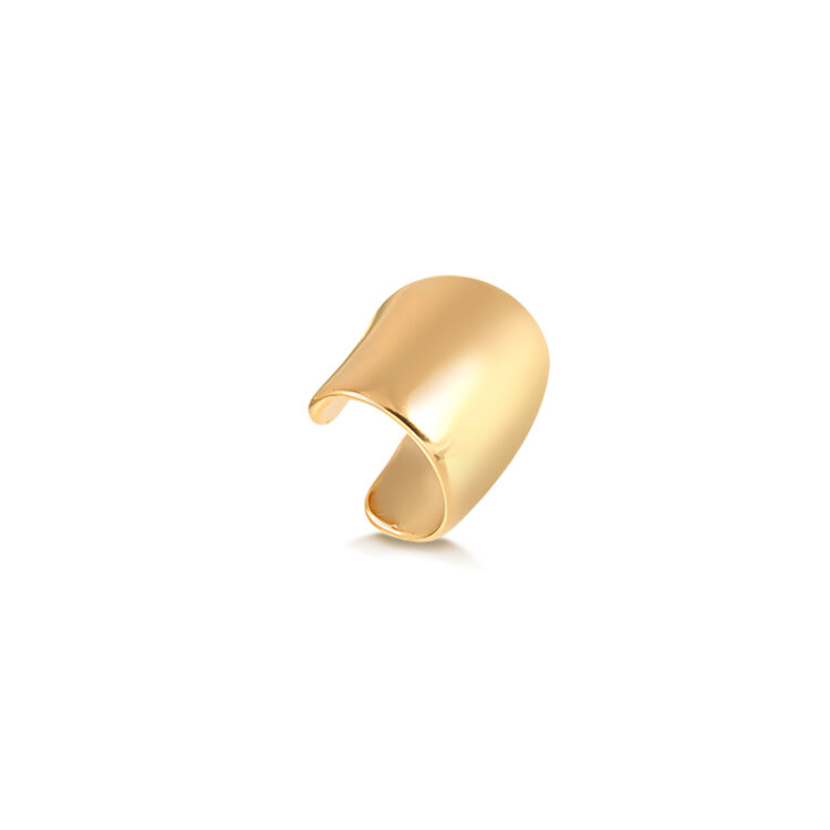 PIERCING FAKE TUBO LARGO LISO DROP DOURADO