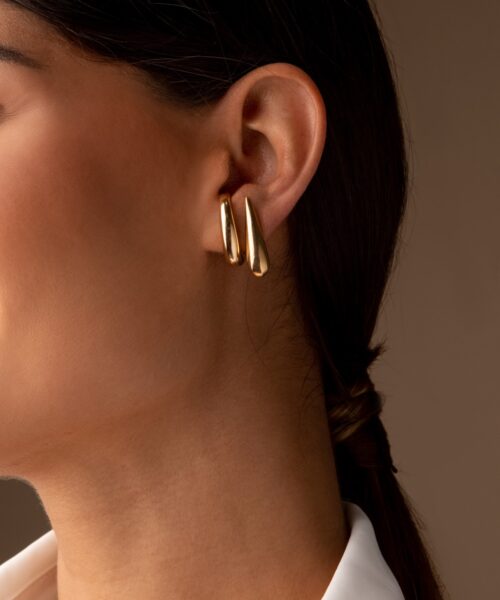 BRINCO EARHOOK SLIM LISO ANZOL DOURADO