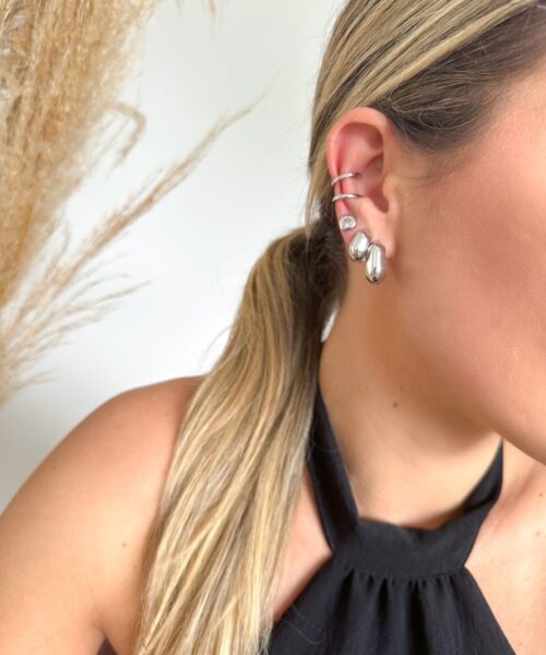 PIERCING FAKE DUPLO LISO RODIO BRANCO