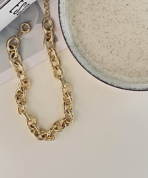 COLAR ELOS OVAL DOURADO