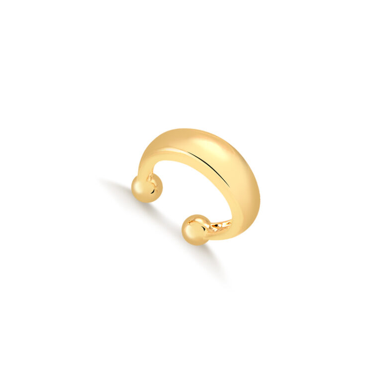 PIERCING FAKE ABAULADO FINO LISO DOURADO