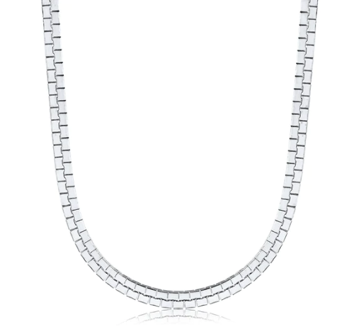 COLAR CHOKER PLAQUINHAS DUPLAS LISAS RODIO BRANCO