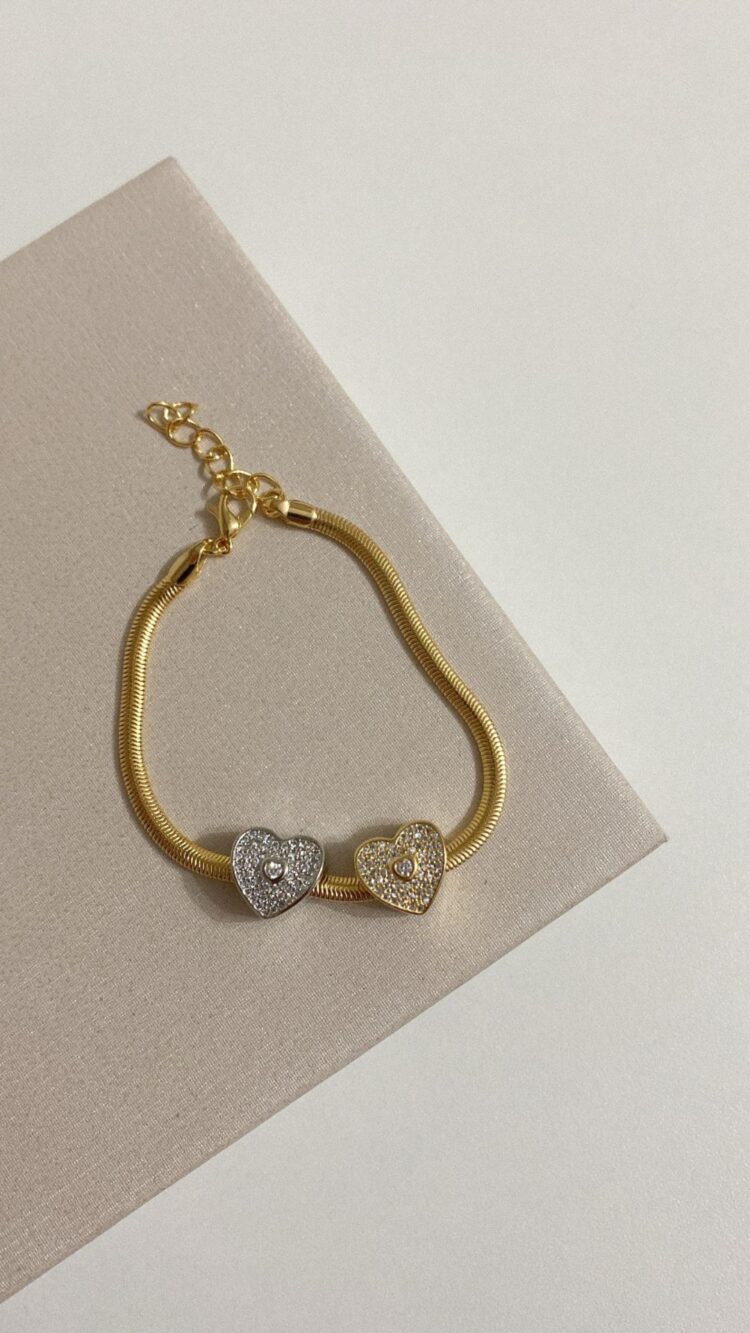 PINGENTE SEPARADOR CORAÇAO DOURADO