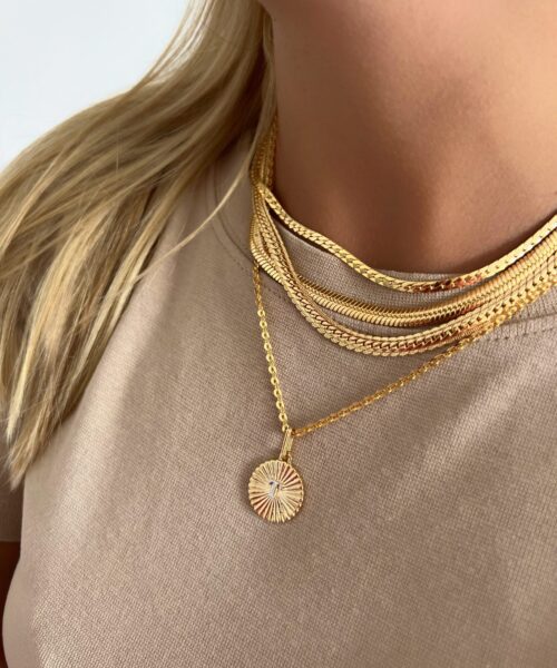COLAR CHOKER LAMINADA 6MM DOURADO