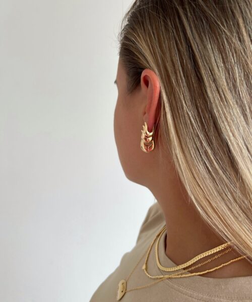 BRINCO ARGOLINHA CLICK HELENA (M) DOURADO