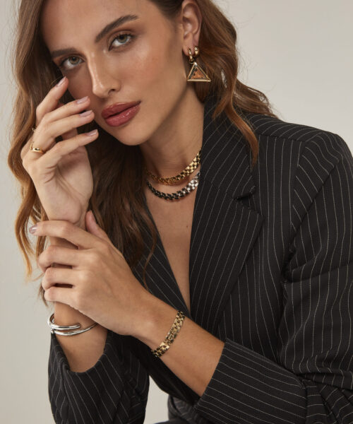 PULSEIRA CORRENTE RELOGIO NORMA 3MM DOURADO